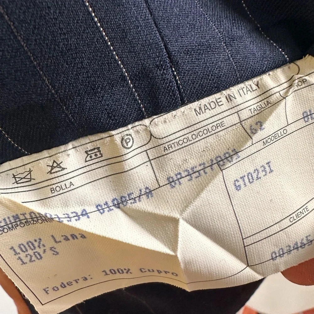 Isaia 3XL Virgin Wool Pinstripe Vest